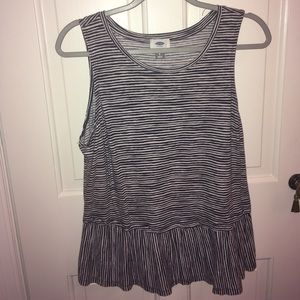 Blue striped tank top